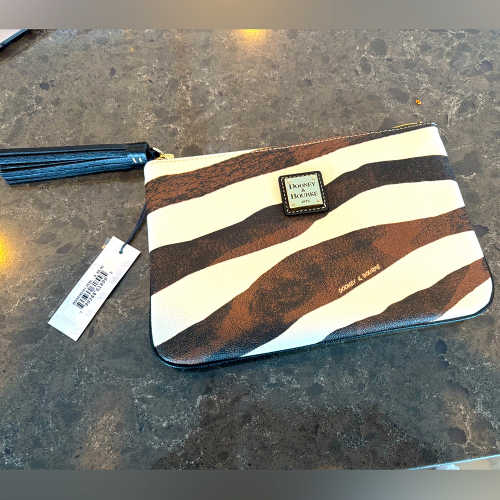 DOONEY & BOURKE LEATHER ZEBRA WRISTLET NEW